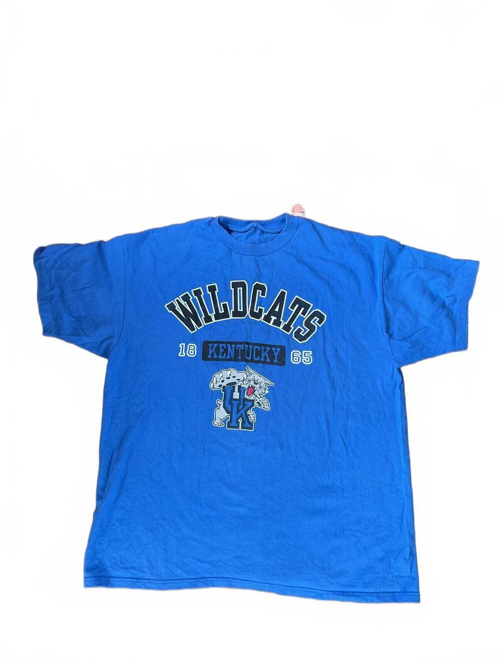 Vintage 90s Kentucky Wildcats T-Shirt Single Stitch Big Blue Nation Boxy XL